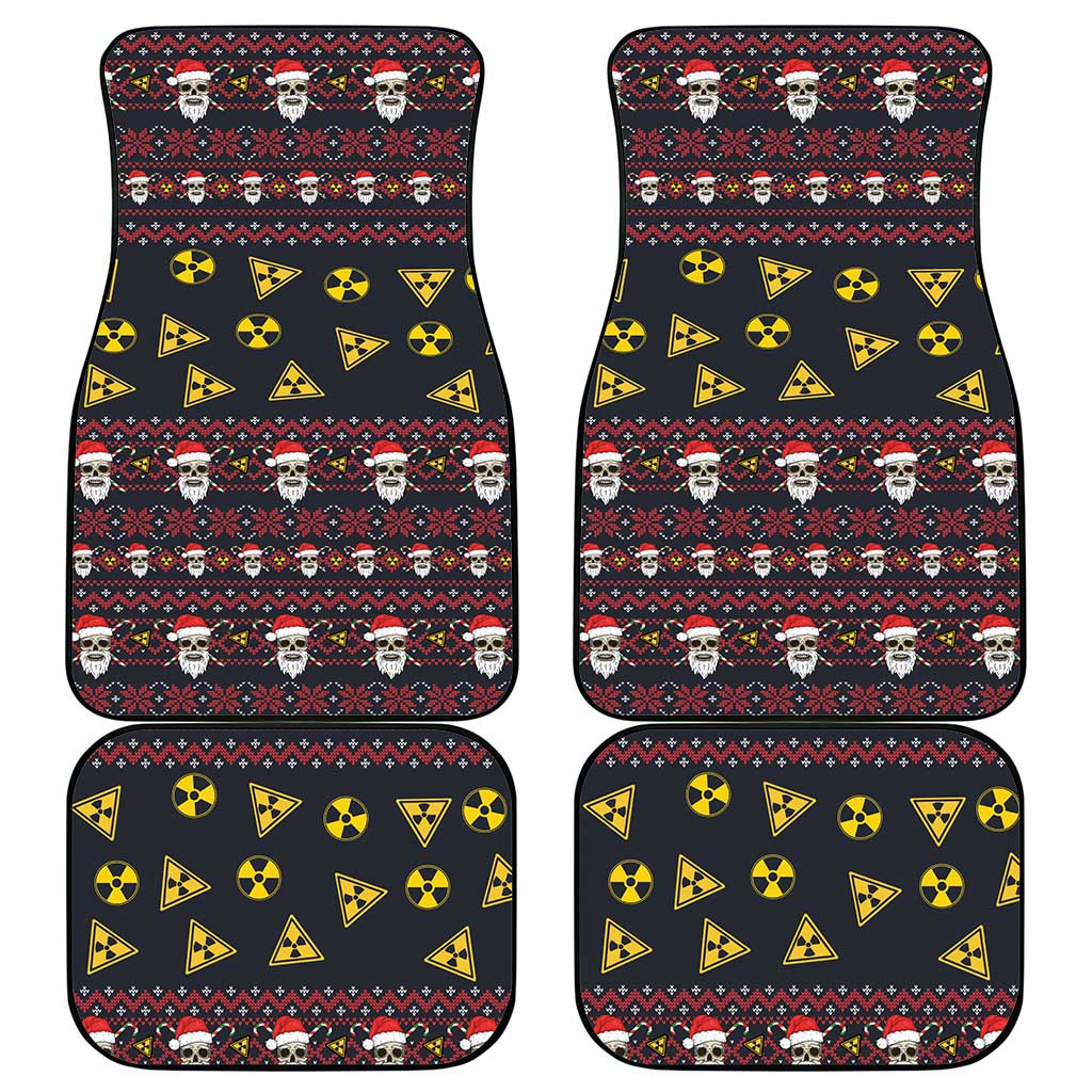 Skull Have A Rad Christmas Car Mats Santa Skull - Wonder Print Shop