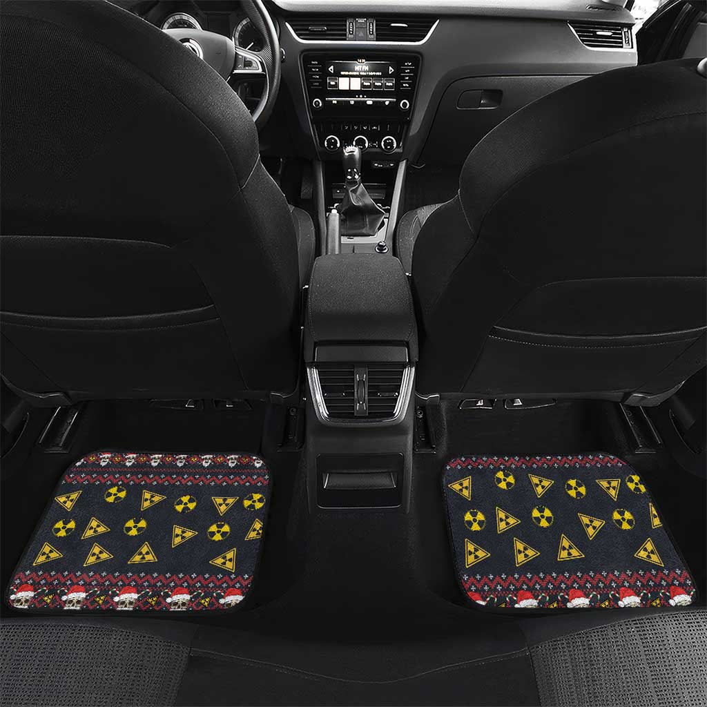Skull Have A Rad Christmas Car Mats Santa Skull - Wonder Print Shop