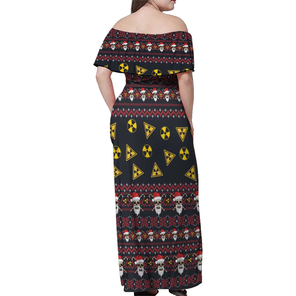 Skull Have A Rad Christmas Family Matching Off Shoulder Maxi Dress and Hawaiian Shirt Santa Skull - Wonder Print Shop