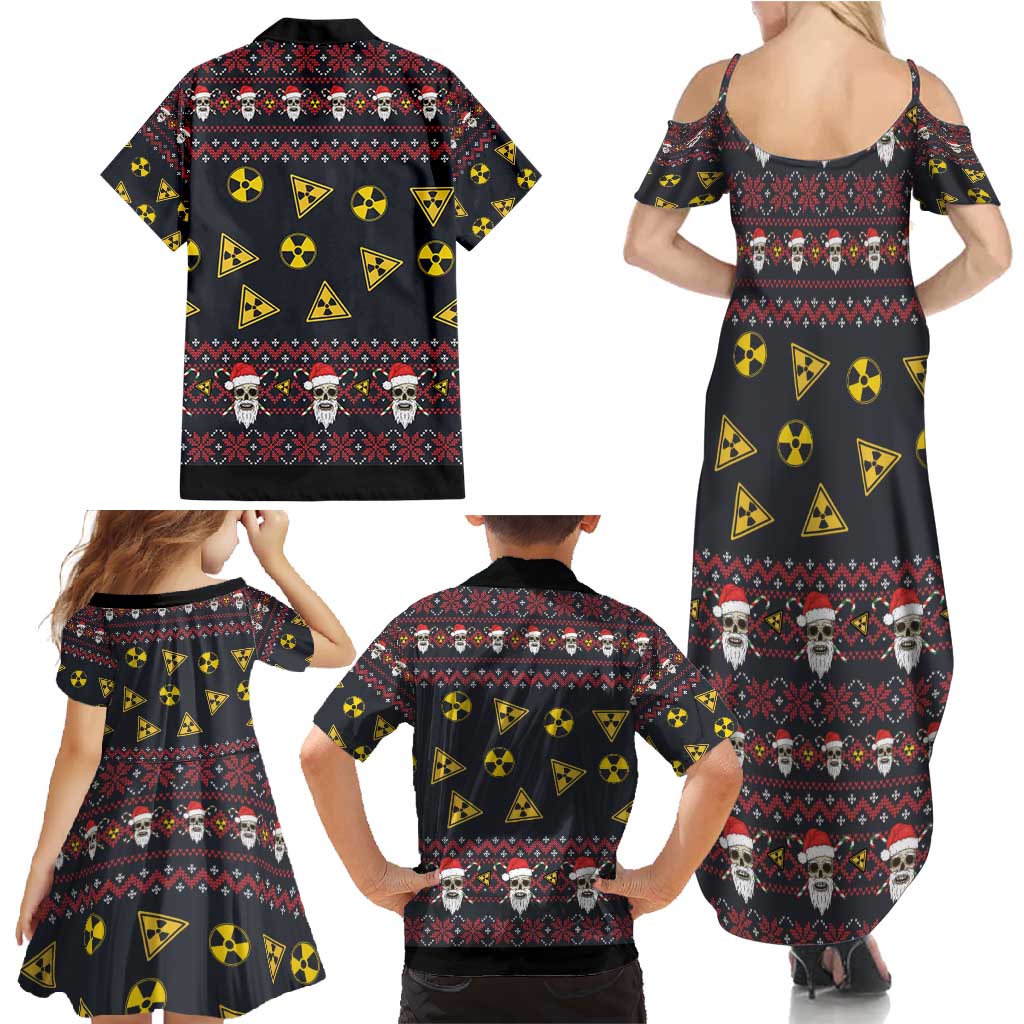 Skull Have A Rad Christmas Family Matching Summer Maxi Dress and Hawaiian Shirt Santa Skull - Wonder Print Shop