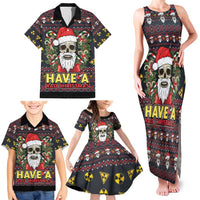 Skull Have A Rad Christmas Family Matching Tank Maxi Dress and Hawaiian Shirt Santa Skull - Wonder Print Shop
