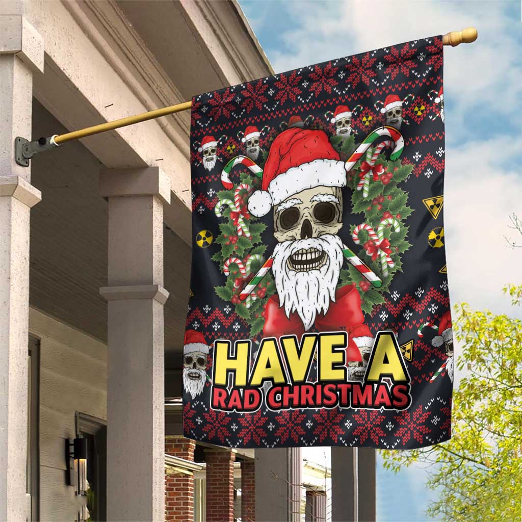 Skull Have A Rad Christmas Garden Flag Santa Skull - Wonder Print Shop