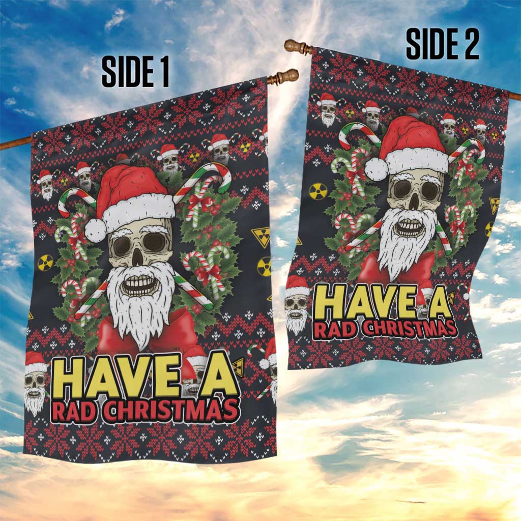 Skull Have A Rad Christmas Garden Flag Santa Skull - Wonder Print Shop