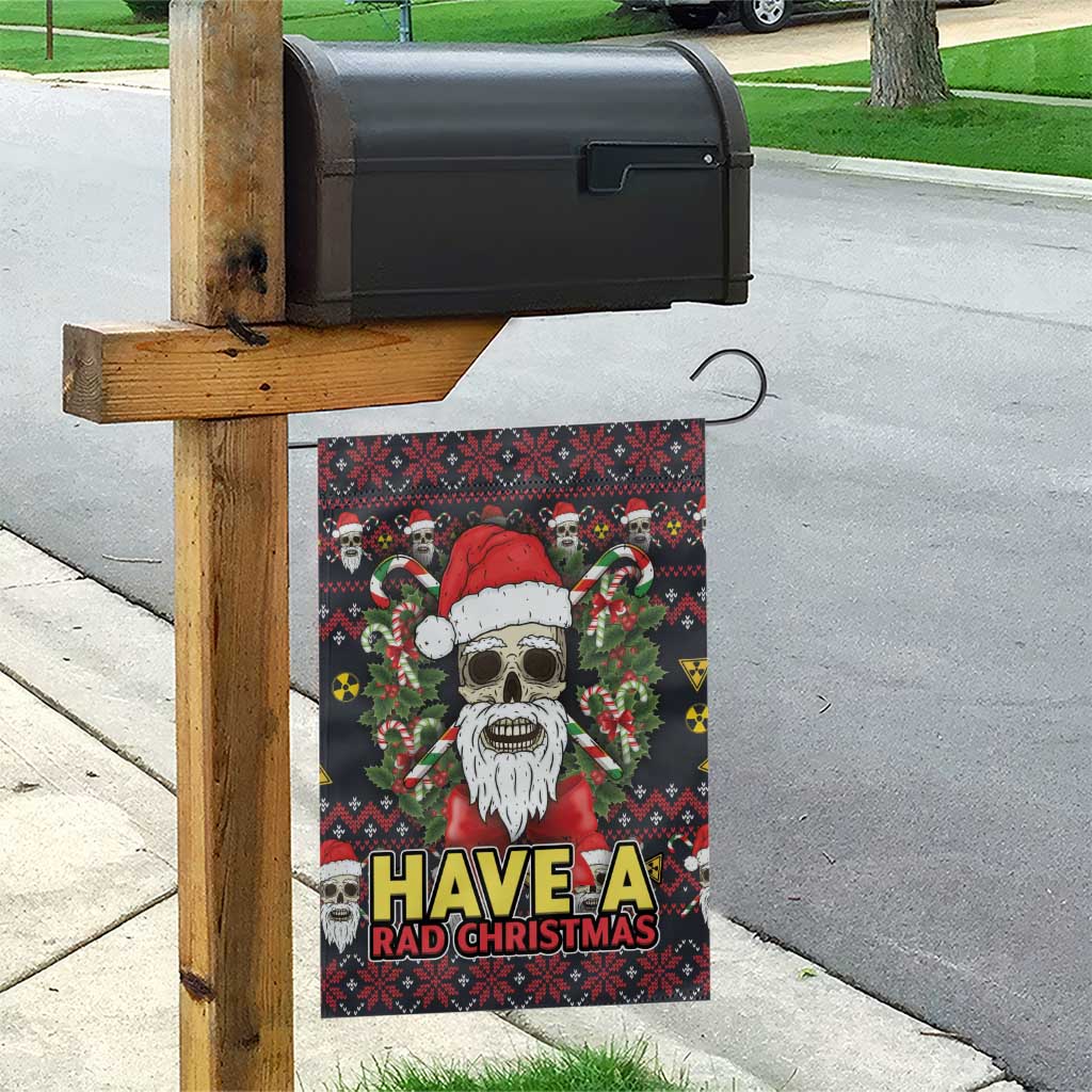 Skull Have A Rad Christmas Garden Flag Santa Skull - Wonder Print Shop