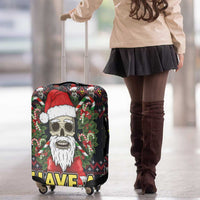 Skull Have A Rad Christmas Luggage Cover Santa Skull - Wonder Print Shop