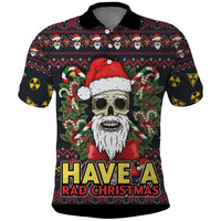 Skull Have A Rad Christmas Polo Shirt Santa Skull - Wonder Print Shop