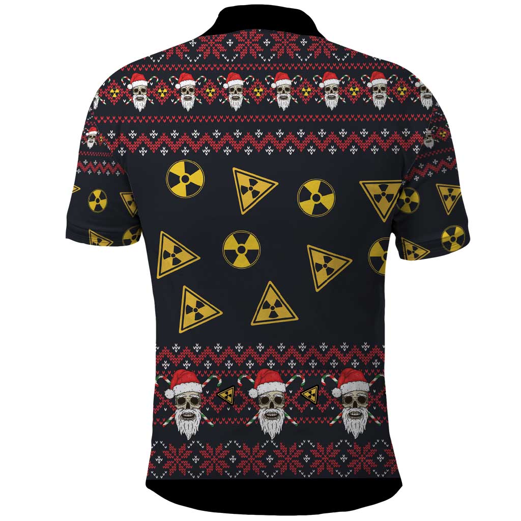 Skull Have A Rad Christmas Polo Shirt Santa Skull - Wonder Print Shop