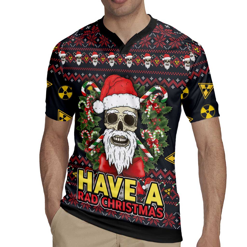 Skull Have A Rad Christmas Rugby Jersey Santa Skull - Wonder Print Shop