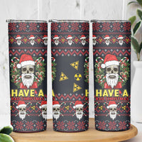 Skull Have A Rad Christmas Skinny Tumbler Santa Skull - Wonder Print Shop