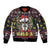 Skull Have A Rad Christmas Sleeve Zip Bomber Jacket Santa Skull - Wonder Print Shop