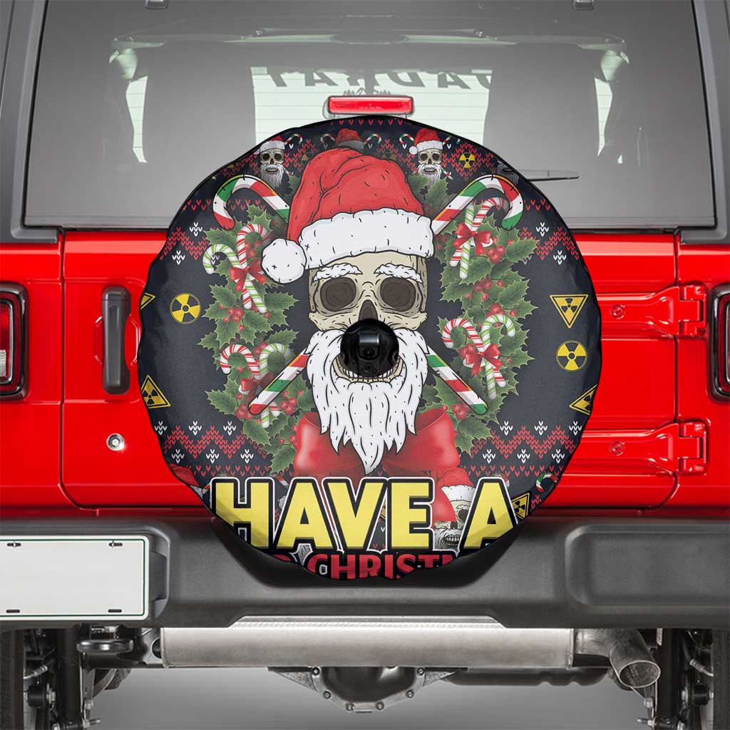 Skull Have A Rad Christmas Spare Tire Cover Santa Skull - Wonder Print Shop