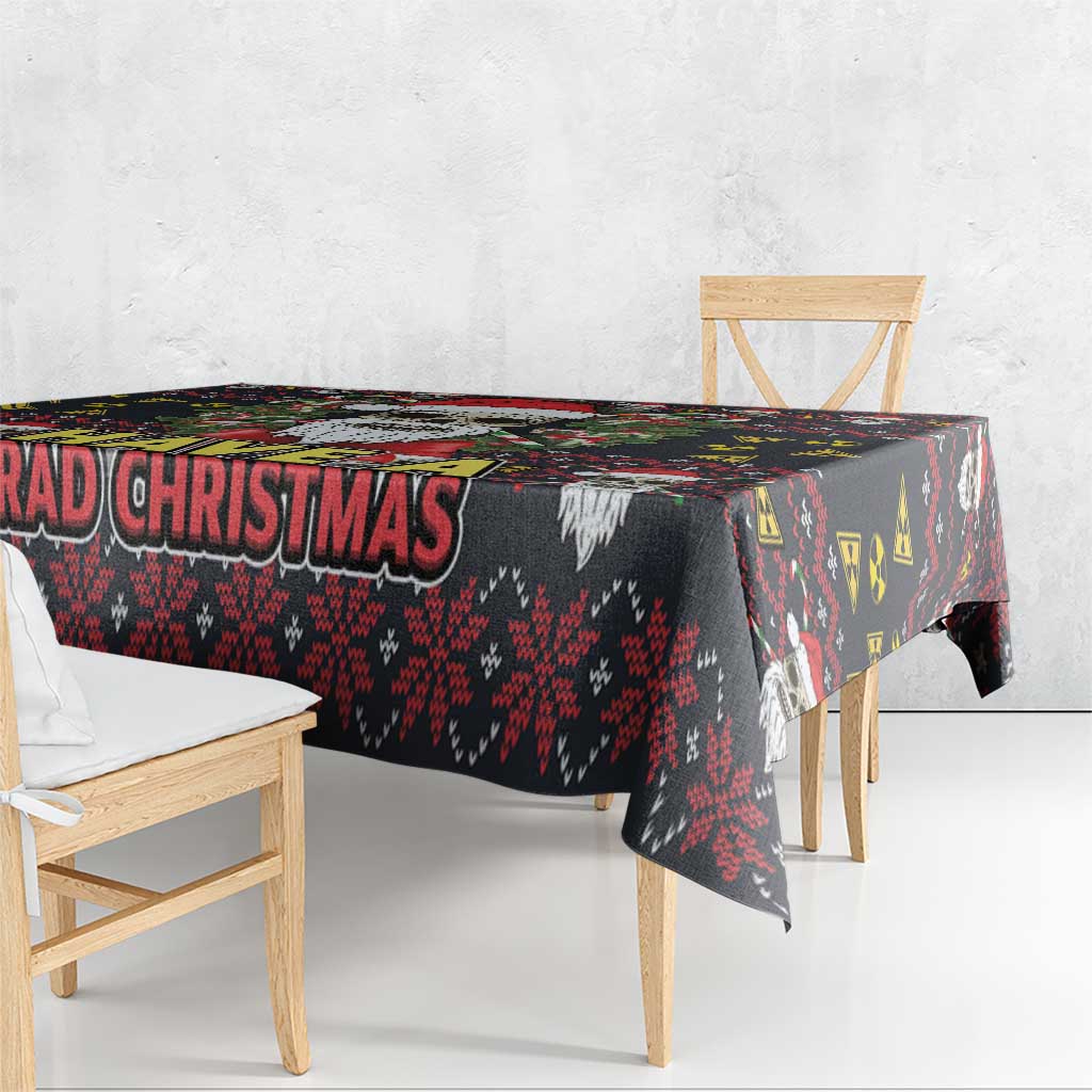 Skull Have A Rad Christmas Tablecloth Santa Skull - Wonder Print Shop