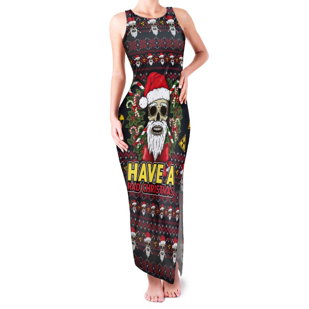 Skull Have A Rad Christmas Tank Maxi Dress Santa Skull - Wonder Print Shop