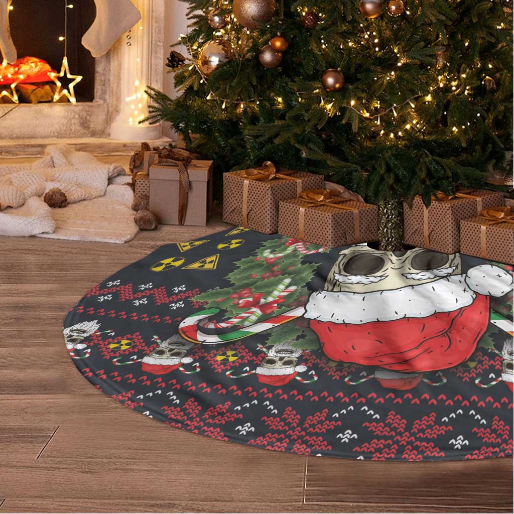 Skull Have A Rad Christmas Tree Skirt Santa Skull - Wonder Print Shop