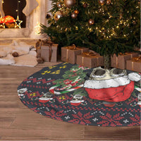 Skull Have A Rad Christmas Tree Skirt Santa Skull - Wonder Print Shop