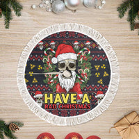 Skull Have A Rad Christmas Tree Skirt Santa Skull - Wonder Print Shop