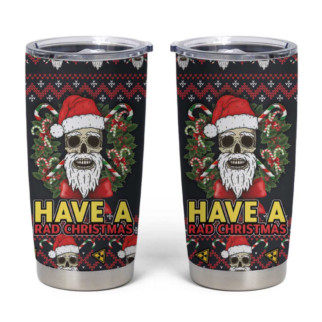 Skull Have A Rad Christmas Tumbler Cup Santa Skull - Wonder Print Shop