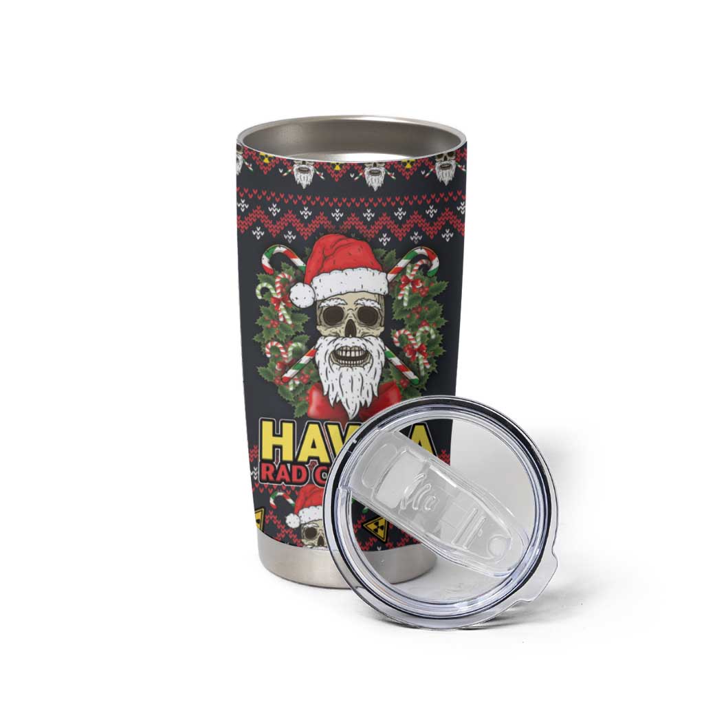 Skull Have A Rad Christmas Tumbler Cup Santa Skull - Wonder Print Shop