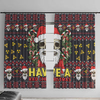 Skull Have A Rad Christmas Window Curtain Santa Skull - Wonder Print Shop