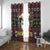 Skull Have A Rad Christmas Window Curtain Santa Skull - Wonder Print Shop