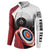 Personalized Canadian Flag Button Sweatshirt Canada Archery Target - Maple Leaf