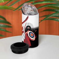 Personalized Canadian Flag 4 in 1 Can Cooler Tumbler Canada Archery Target - Maple Leaf