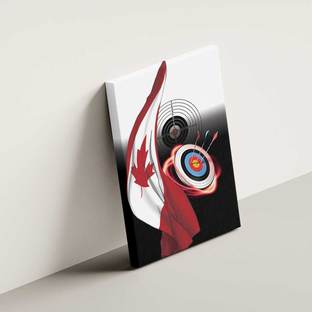 Canadian Flag Canvas Wall Art Canada Archery Target - Maple Leaf