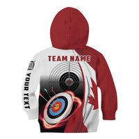 Personalized Canadian Flag Kid Hoodie Canada Archery Target - Maple Leaf