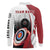Personalized Canadian Flag Long Sleeve Polo Shirt Canada Archery Target - Maple Leaf