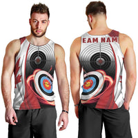 Personalized Canadian Flag Men Tank Top Canada Archery Target - Maple Leaf