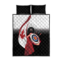 Canadian Flag Quilt Bed Set Canada Archery Target - Maple Leaf
