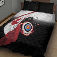 Canadian Flag Quilt Bed Set Canada Archery Target - Maple Leaf