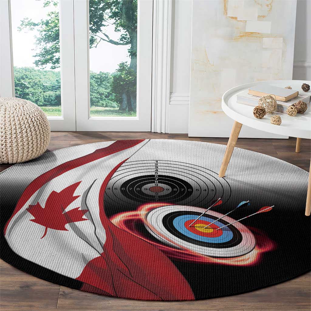Canadian Flag Round Carpet Canada Archery Target - Maple Leaf