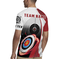 Personalized Canadian Flag Rugby Jersey Canada Archery Target - Maple Leaf
