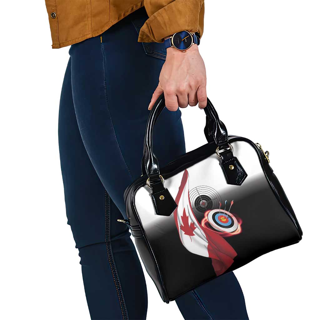 Canadian Flag Shoulder Handbag Canada Archery Target - Maple Leaf