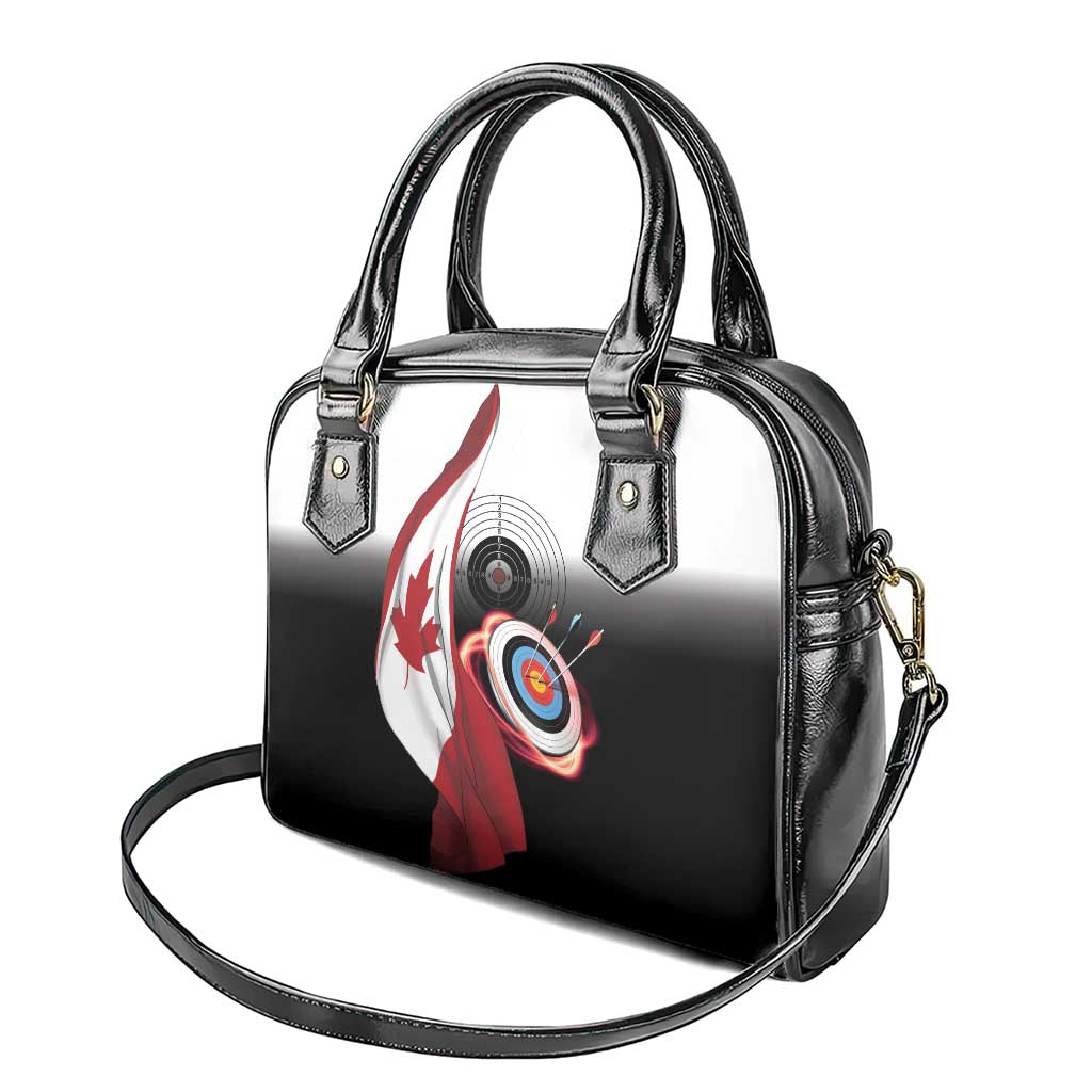 Canadian Flag Shoulder Handbag Canada Archery Target - Maple Leaf