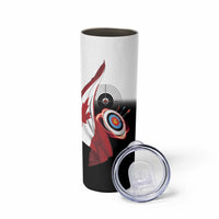 Personalized Canadian Flag Skinny Tumbler Canada Archery Target - Maple Leaf