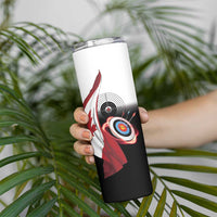 Personalized Canadian Flag Skinny Tumbler Canada Archery Target - Maple Leaf