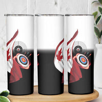 Personalized Canadian Flag Skinny Tumbler Canada Archery Target - Maple Leaf