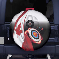 Canadian Flag Spare Tire Cover Canada Archery Target - Maple Leaf