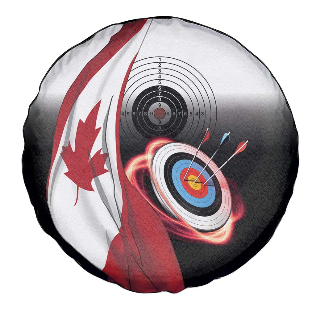 Canadian Flag Spare Tire Cover Canada Archery Target - Maple Leaf