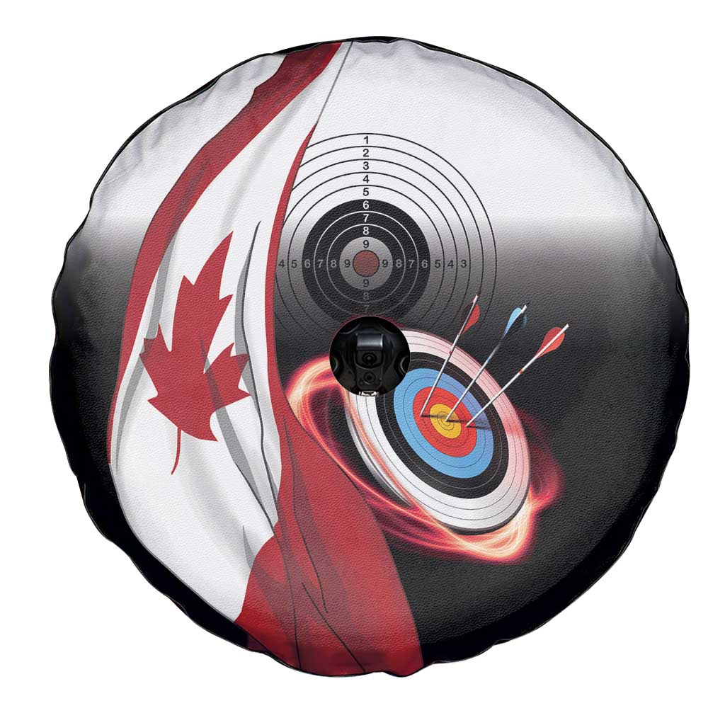 Canadian Flag Spare Tire Cover Canada Archery Target - Maple Leaf