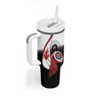 Personalized Canadian Flag Tumbler With Handle Canada Archery Target - Maple Leaf