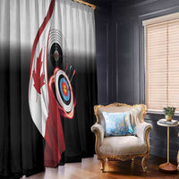 Canadian Flag Window Curtain Canada Archery Target - Maple Leaf