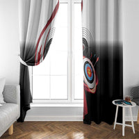 Canadian Flag Window Curtain Canada Archery Target - Maple Leaf