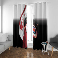 Canadian Flag Window Curtain Canada Archery Target - Maple Leaf