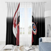 Canadian Flag Window Curtain Canada Archery Target - Maple Leaf