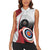 Personalized Canadian Flag Women Sleeveless Polo Shirt Canada Archery Target - Maple Leaf