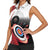 Personalized Canadian Flag Women Sleeveless Polo Shirt Canada Archery Target - Maple Leaf