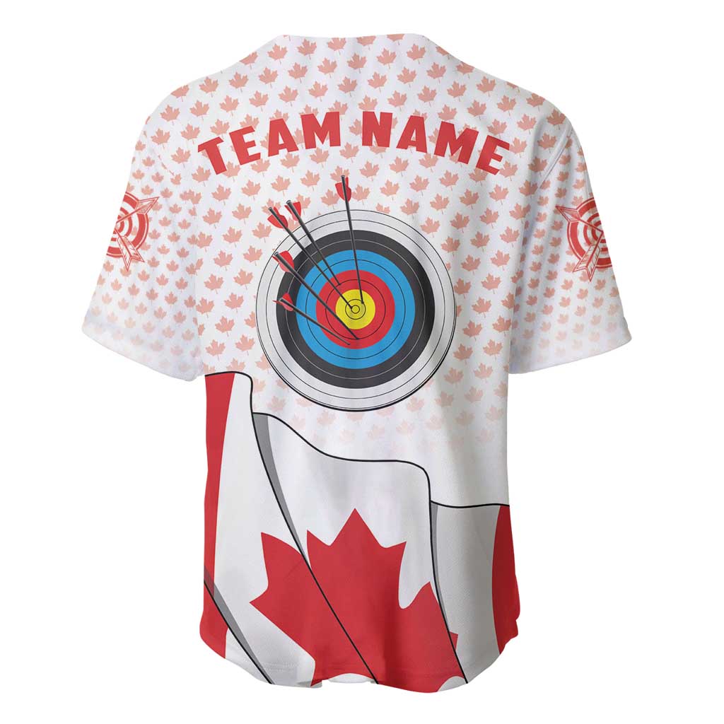 Personalized Canada Archery Baseball Jersey Maple Leaf Canadian Flag